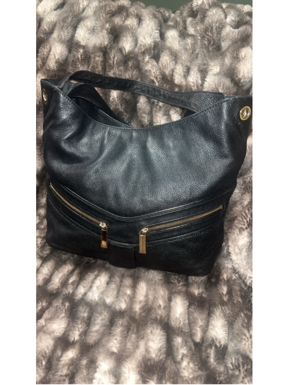 Women's Michael Kors Black Gold Hobo Bag One Size